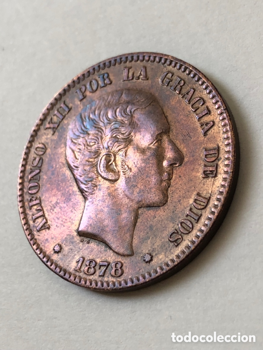 Monedas Franco: Moneda de Espa&ntilde;a 10 c&eacute;ntimos 1878- Alfonso XII