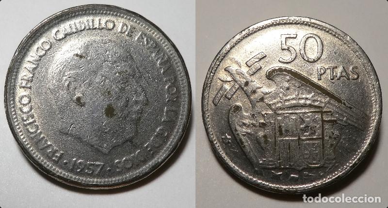 Monedas Franco: MONEDA DE ESTADO ESPA&Ntilde;OL 50 PESETAS 1957 FALSA DE EPOCA