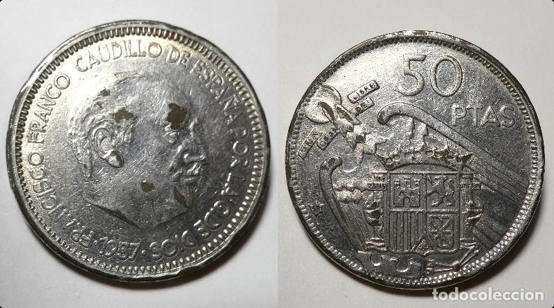 Monedas Franco: MONEDA DE ESTADO ESPA&Ntilde;OL 50 PESETAS 1957 FALSA DE EPOCA