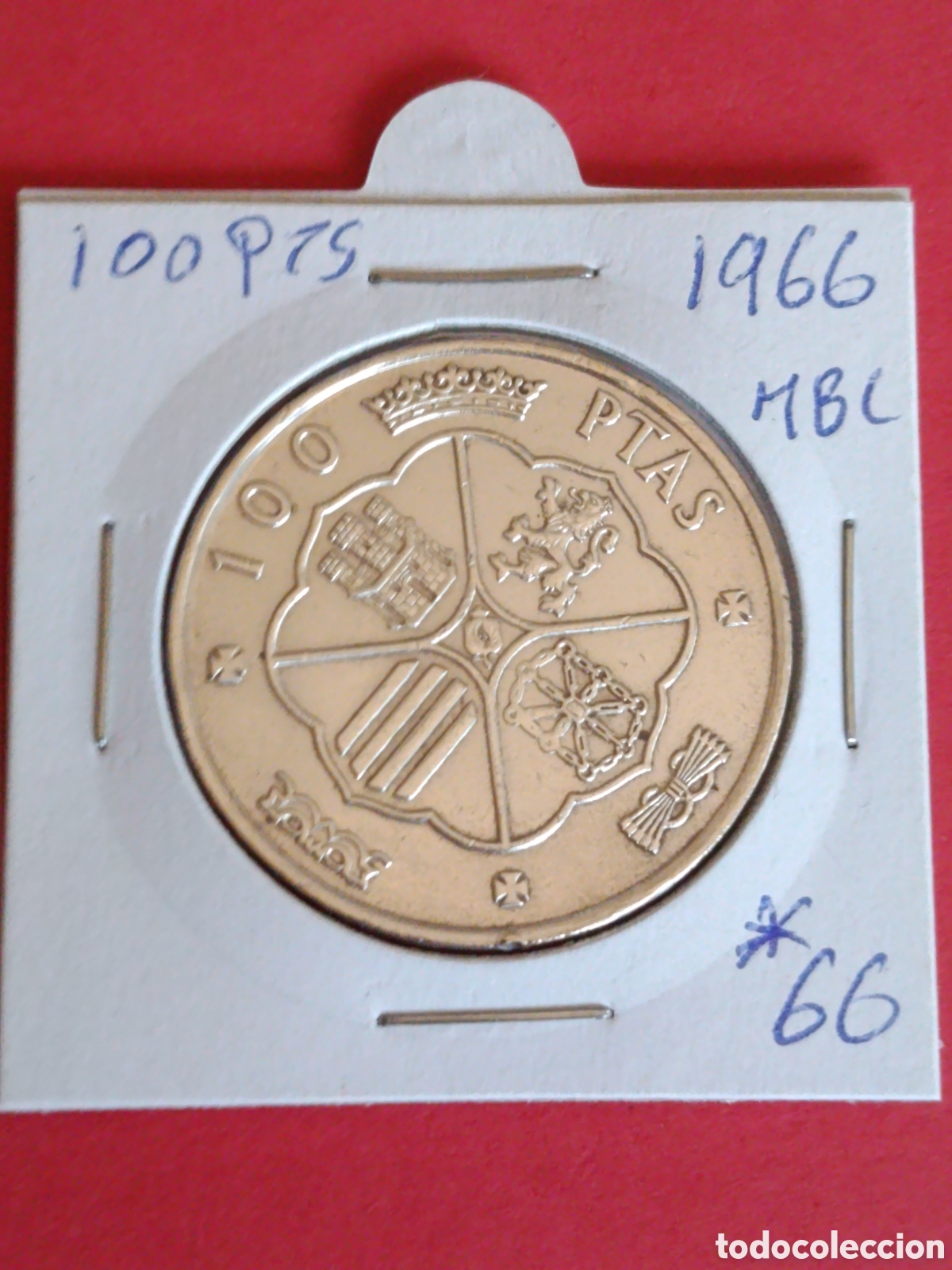 Monedas Franco: ESTADO ESPA&Ntilde;OL. 100 PESETAS DE 1966 *66* MBC. PLATA.