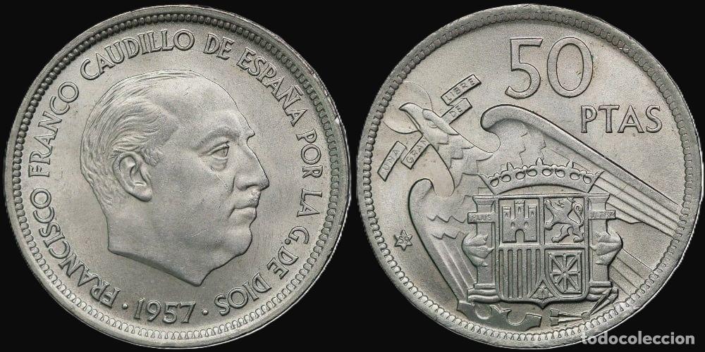 Monedas Franco: SPAIN 50 PESETAS 1957*59 UNC
