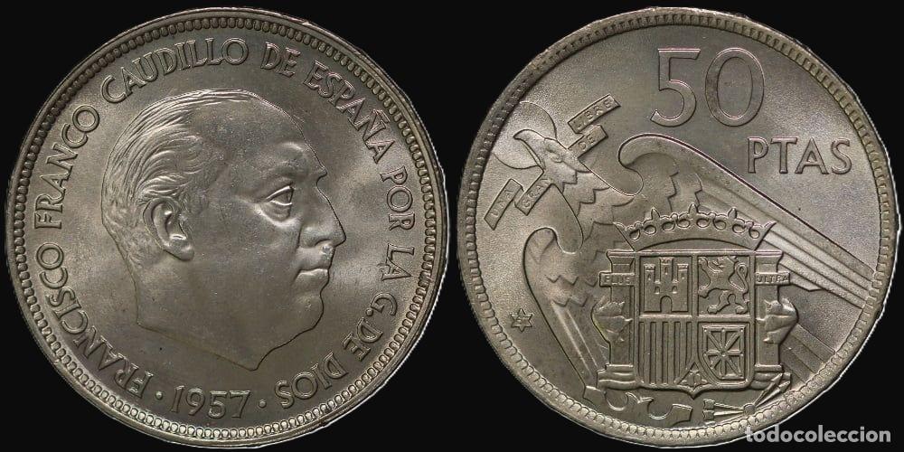 Monedas Franco: SPAIN 50 PESETAS 1957*67 UNC