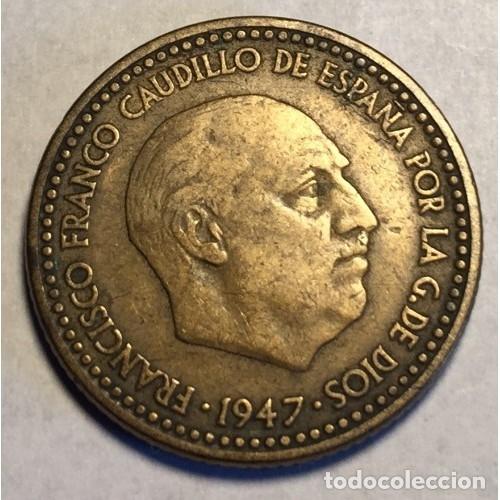 Monedas Franco: 1 peseta de Franco a&ntilde;o 1947 *50