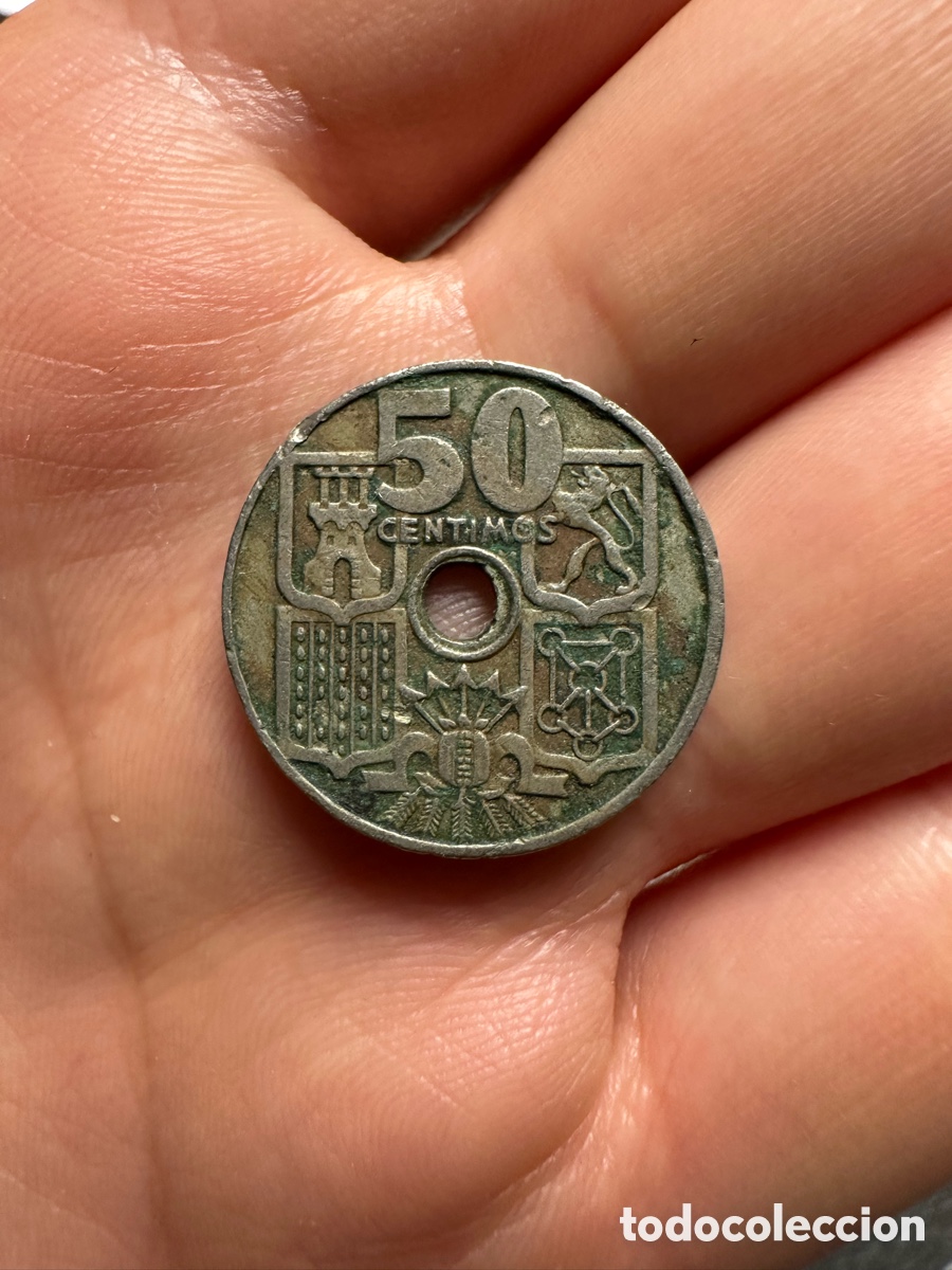 Monedas Franco: Moneda 50 c&eacute;ntimos 1949