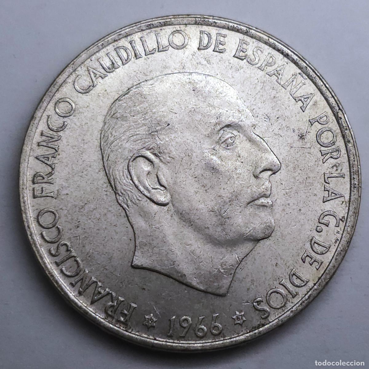 Monedas Franco: MONEDA DE PLATA ESPA&Ntilde;A 100 PESETAS FRANCO 1966 *19-67*