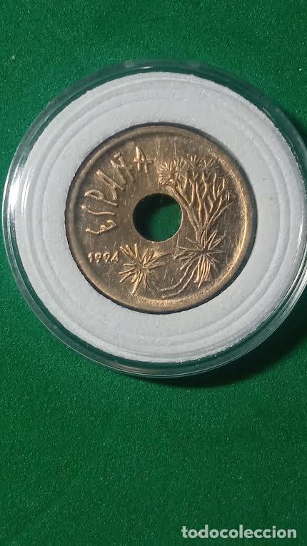 Monedas Franco: Moneda 25 ptas 1.994 Canarias - Foto 2
