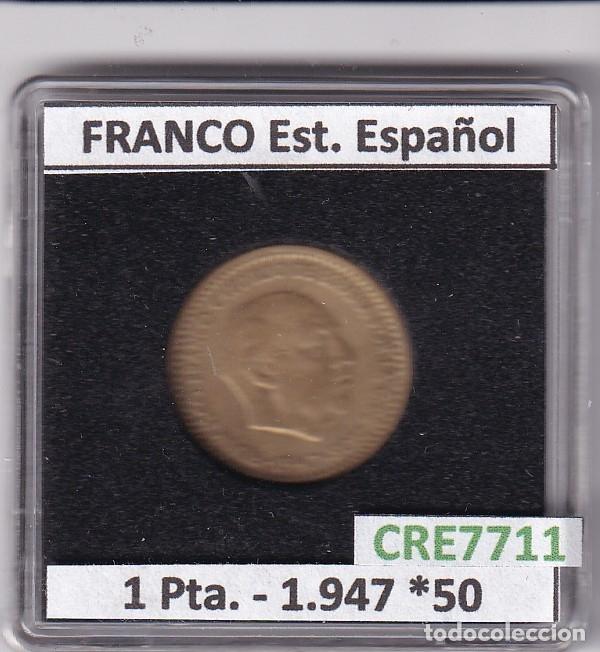 Monedas Franco: CRE7711 MONEDA ESPA&Ntilde;A ESTADO ESPA&Ntilde;OL 1 PESETA 1947 *50