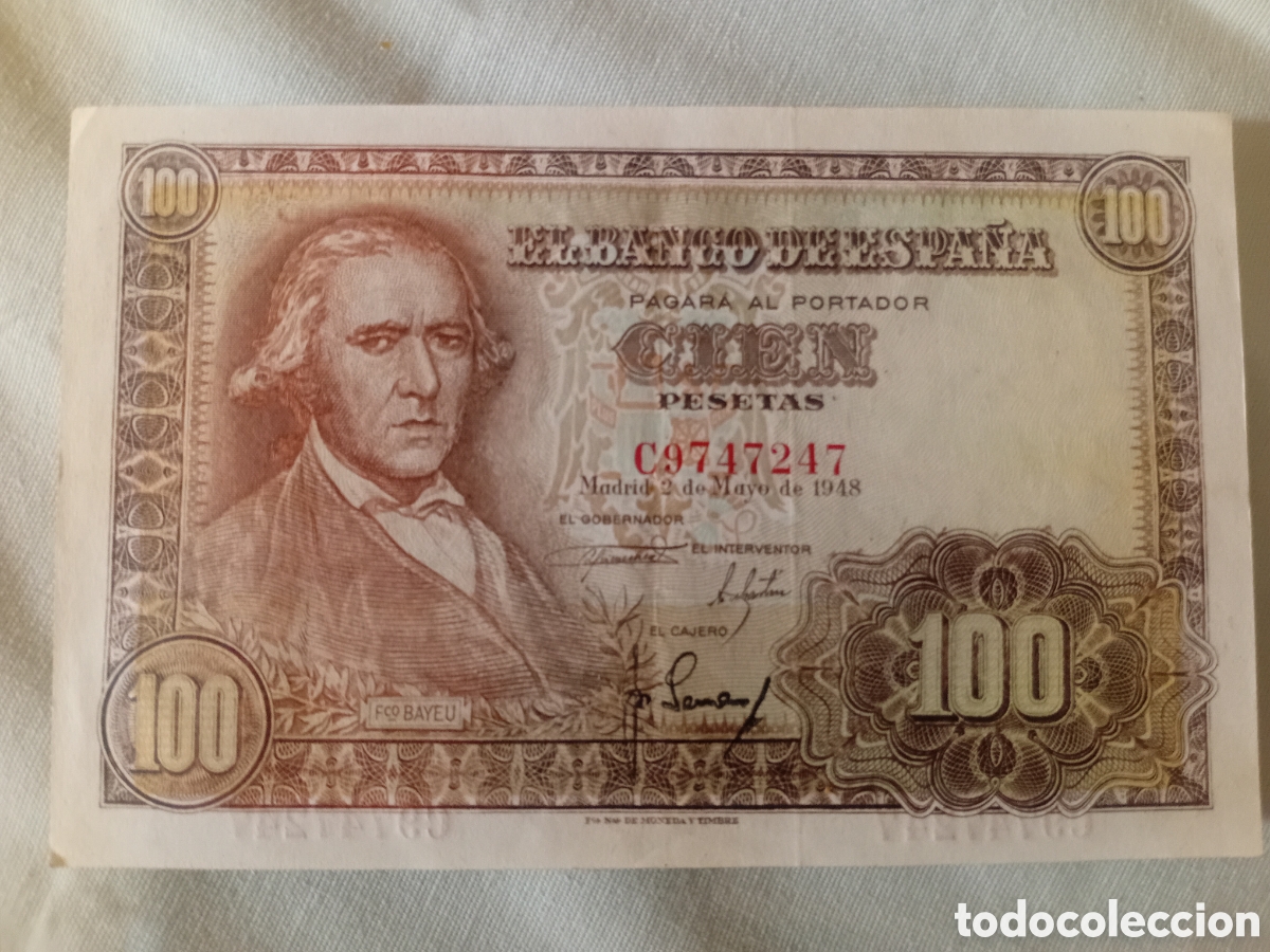 Monedas Franco: BILLETE DE 100 PESETAS 1948