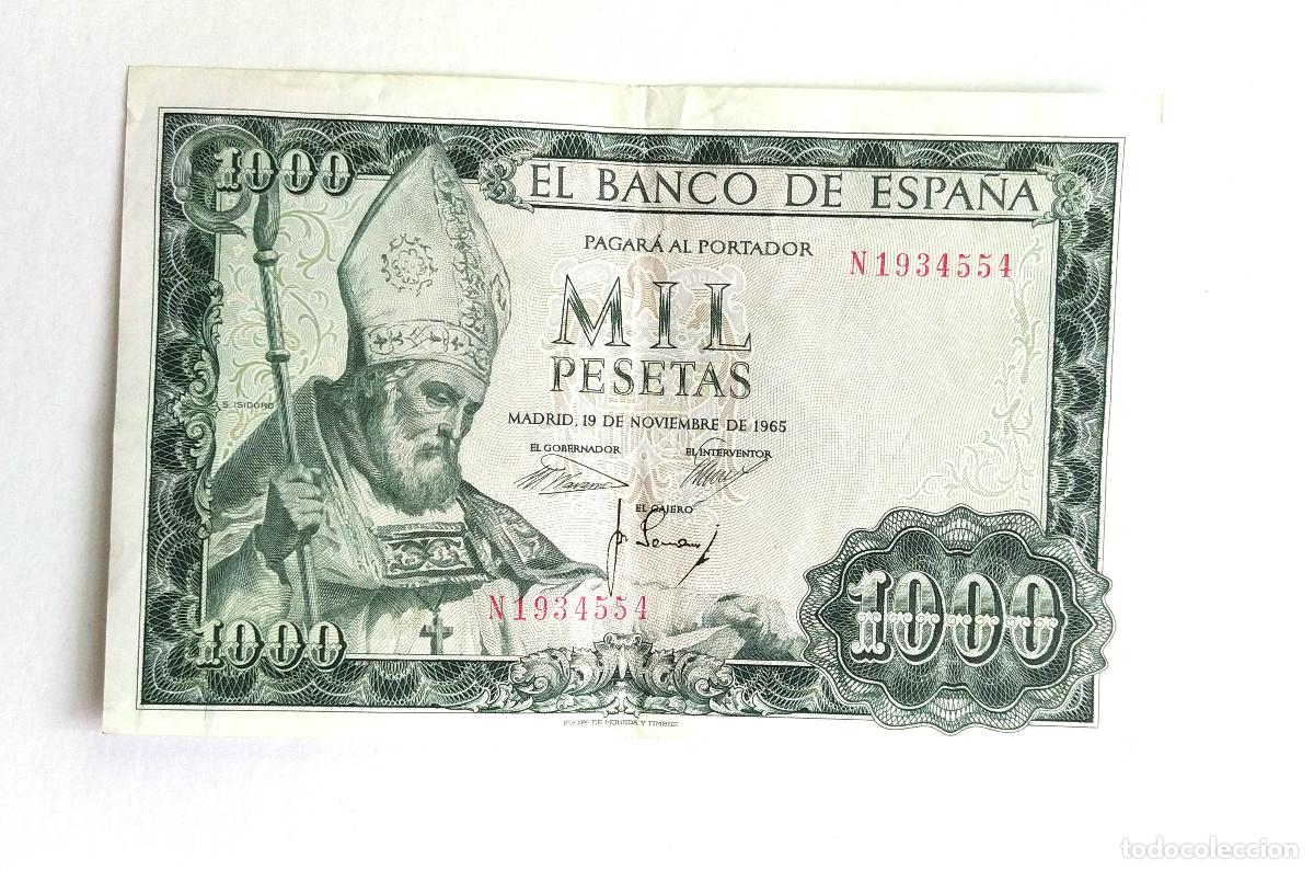 Monedas Franco: Billete del Banco de Espa&ntilde;a 1000 pesetas 1965 serie N EBC+