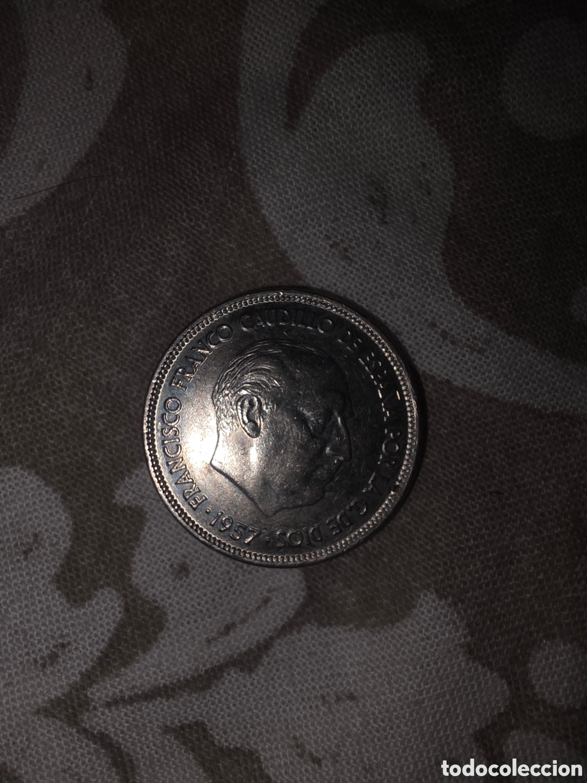 Monedas Franco: Moneda franco caudillo 1957 - Foto 3