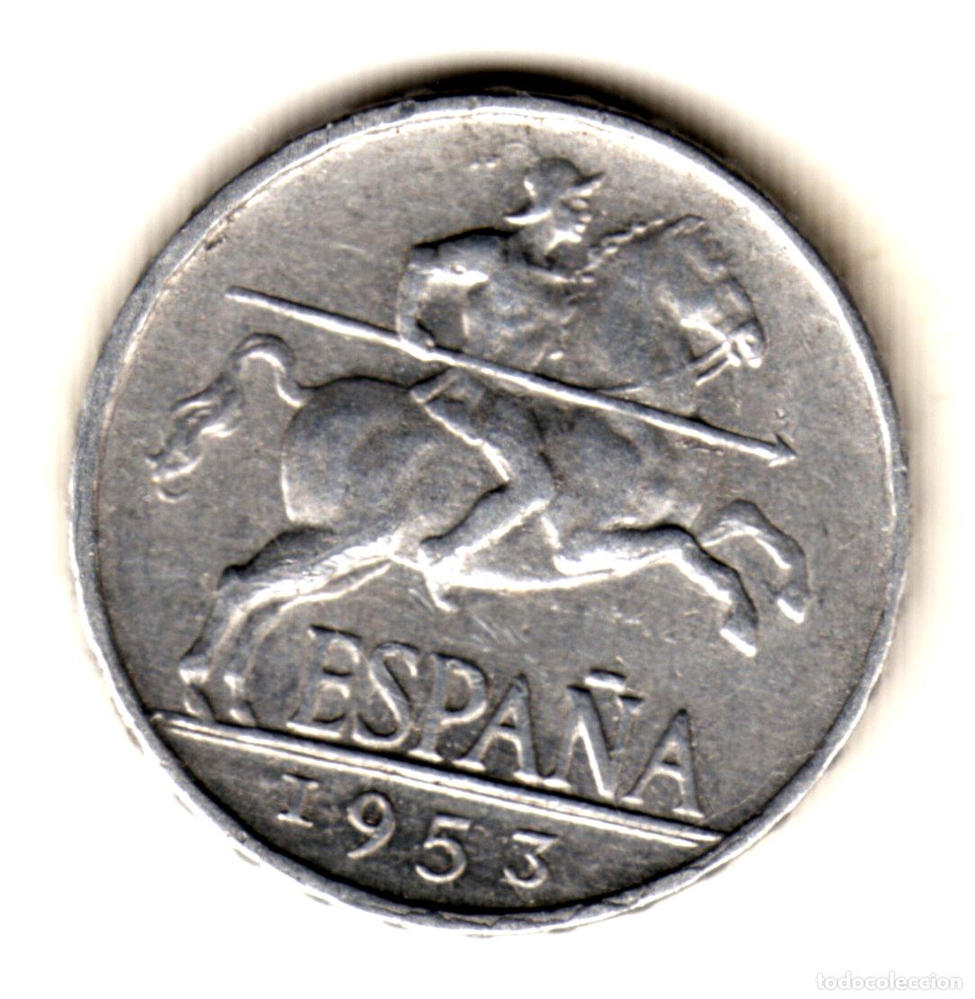 Monedas Franco: ESPA&Ntilde;A 5 Centimos alumnio 1953 excelente estado