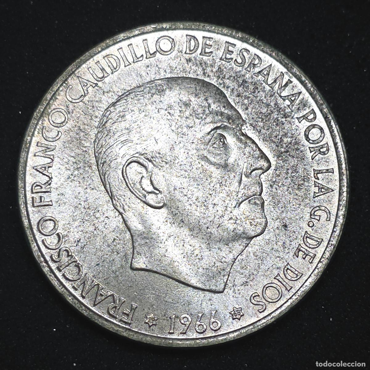 Monedas Franco: MONEDA DE PLATA ESPA&Ntilde;A 100 PESETAS FRANCO 1966 *19-68* SC-
