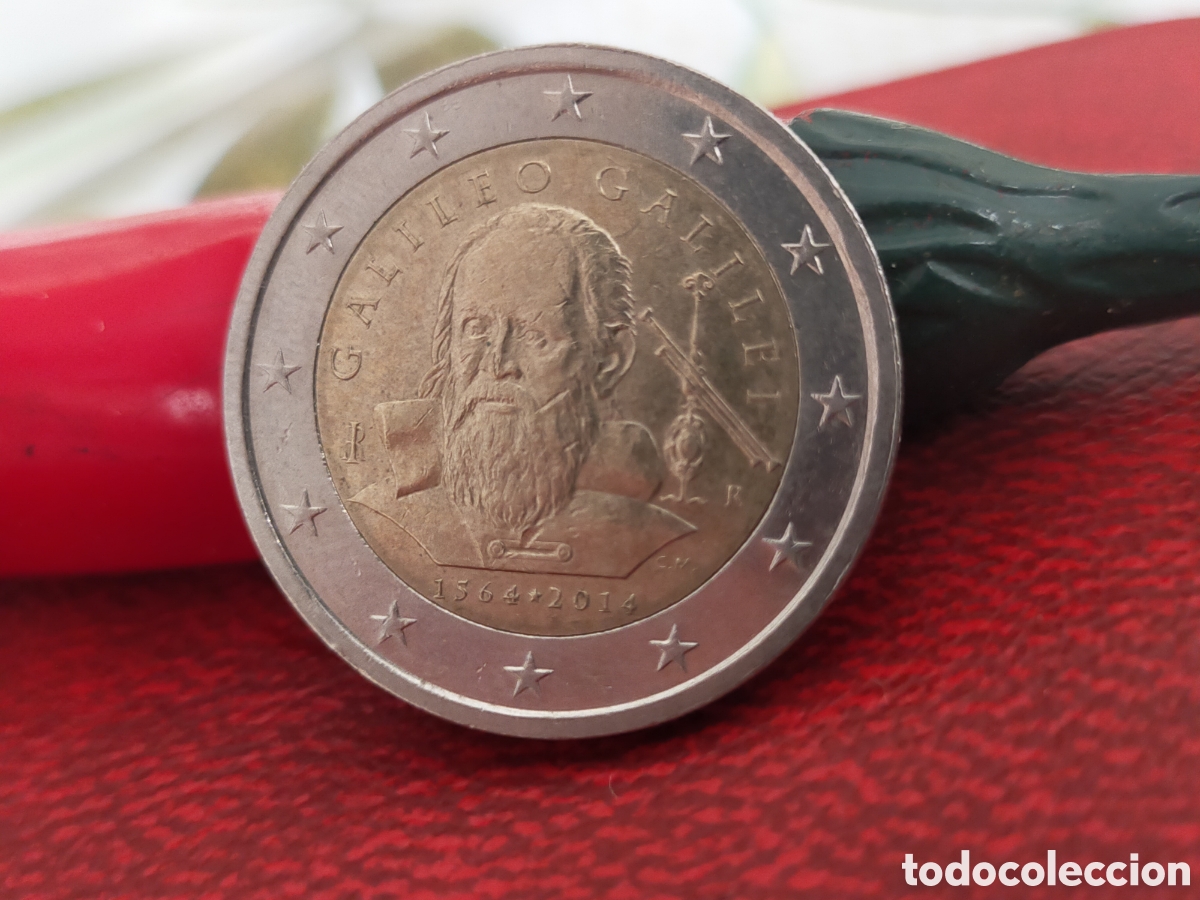 Monedas Franco: Moneda 2 euros conmemorativa de Italia 2014 Galileo