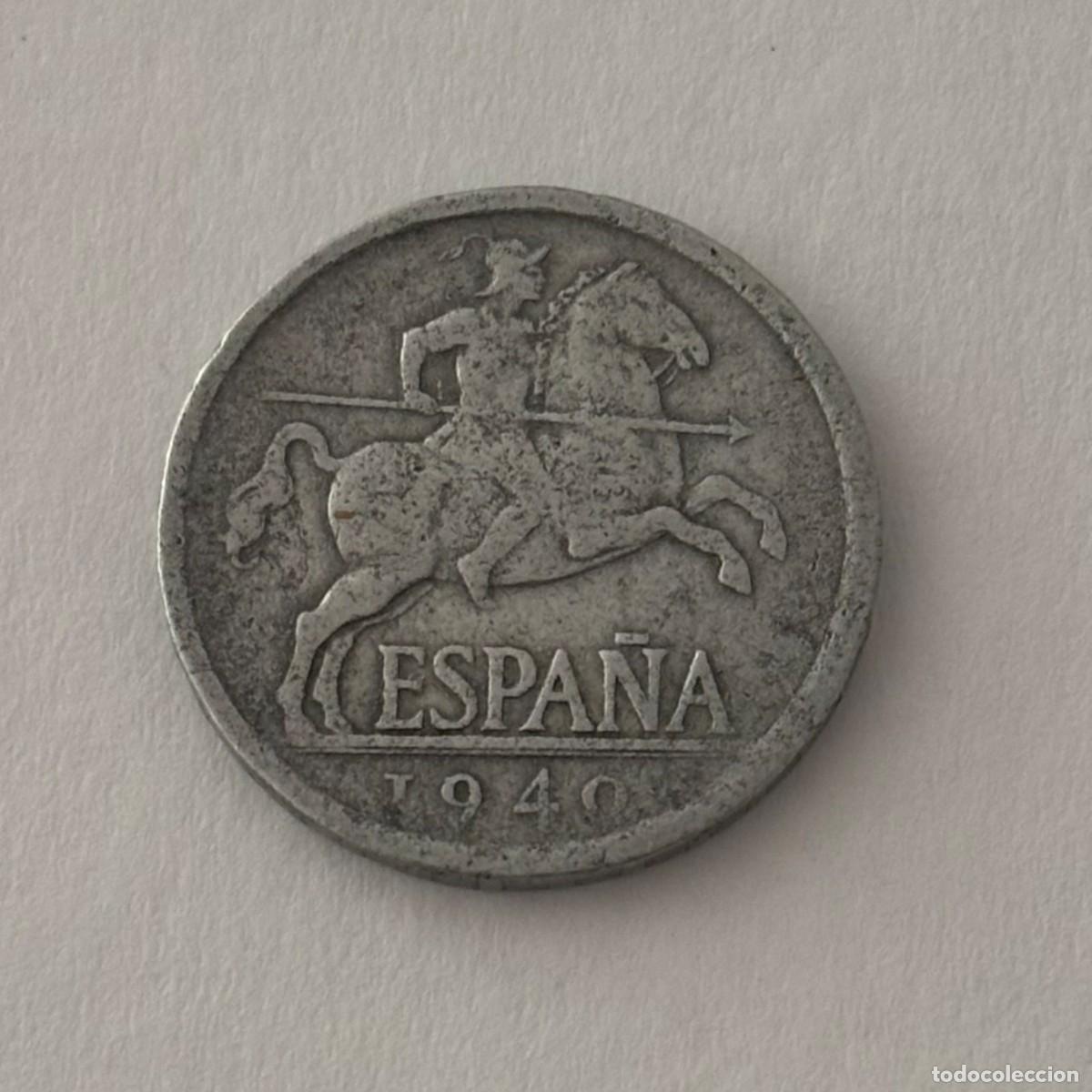 Monedas Franco: MONEDA DE 5 C&Eacute;NTIMOS 1940 JINETE ESPA&Ntilde;A (FOTO)
