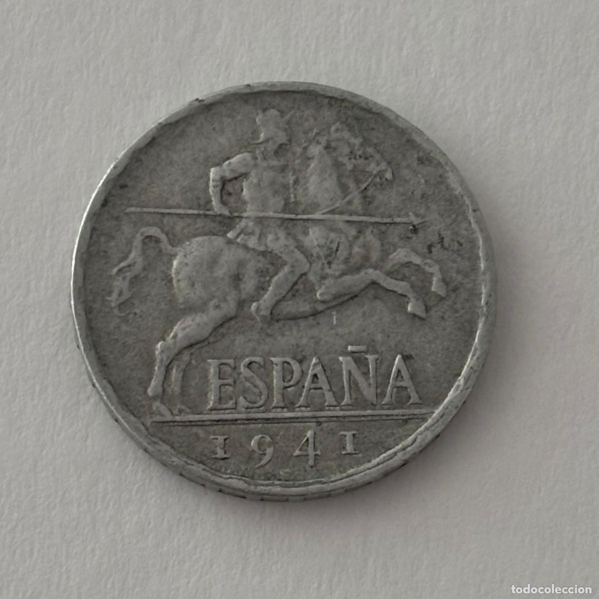 Monedas Franco: MONEDA DE 5 C&Eacute;NTIMOS 1941 JINETE ESPA&Ntilde;A (FOTO)
