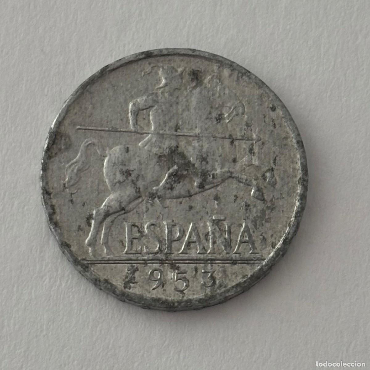 Monedas Franco: MONEDA DE 5 C&Eacute;NTIMOS 1953 JINETE ESPA&Ntilde;A (FOTO)