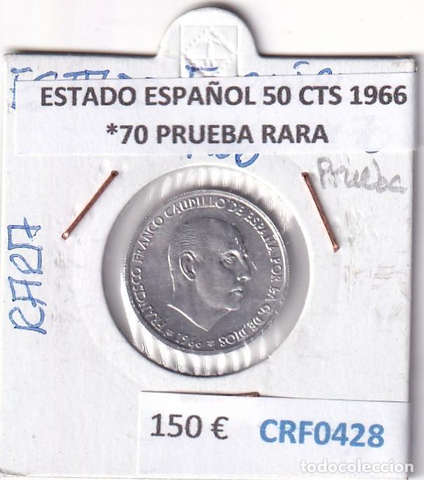 Monedas Franco: CRF0428 MONEDA ESPA&Ntilde;A ESTADO ESPA&Ntilde;OL 50 CENTIMOS 1966 *70 PRUEA RARA