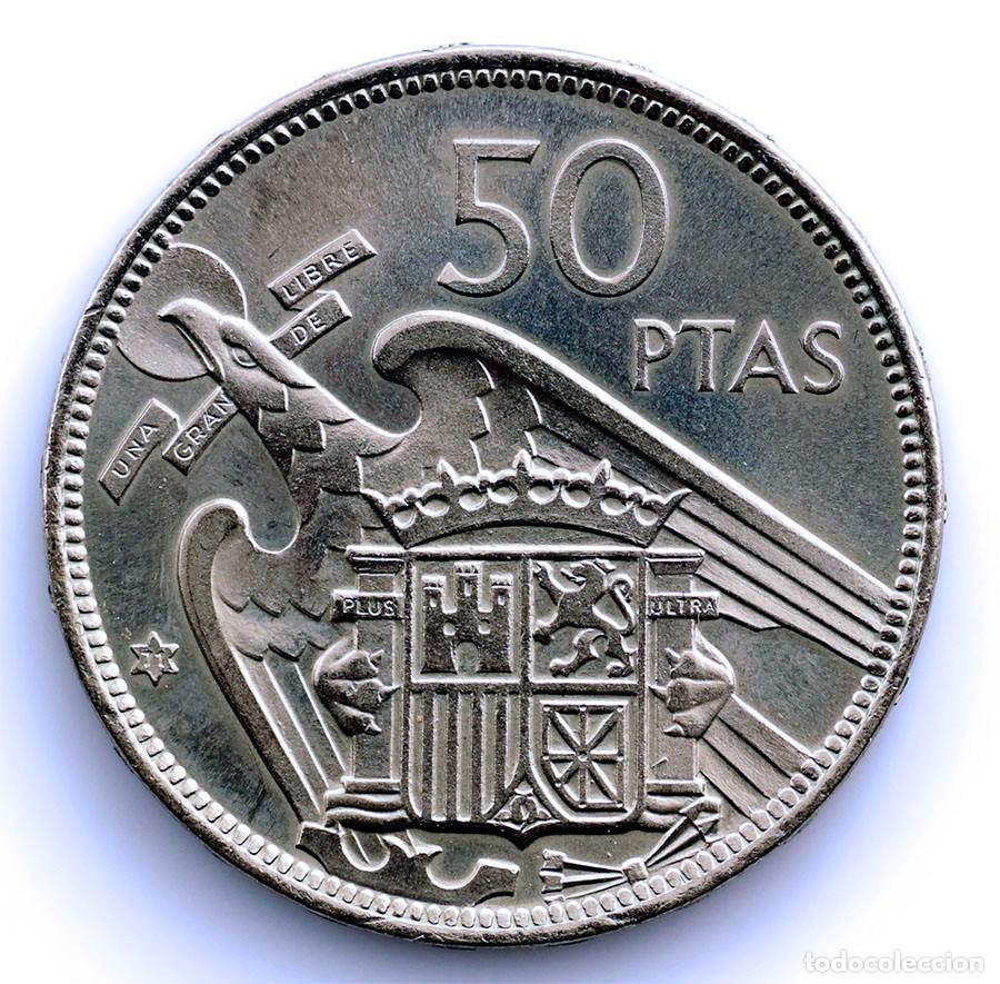 Monedas Franco: SC- Estado Espa&ntilde;ol. 50 pesetas 1957-71 procedente de tira FNMT. Prueba. Escasa