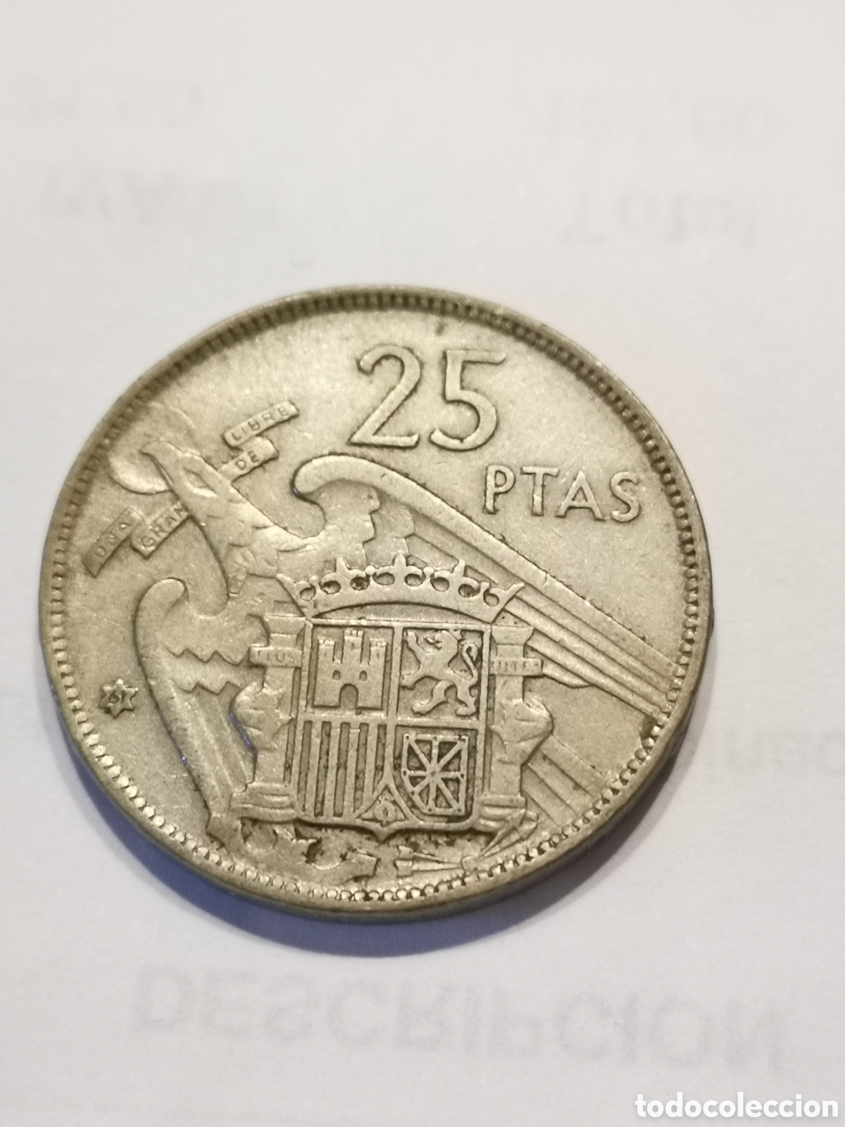 Monedas Franco: Escasas 25 pesetas 1957 *61