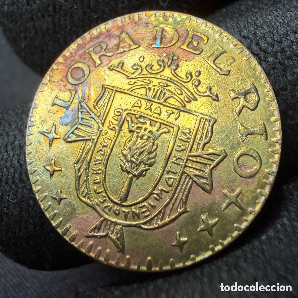 Monedas Franco: 25 c&eacute;ntimos Lora Del R&iacute;o. Curso interior. Posible R&eacute;plica. - Foto 3