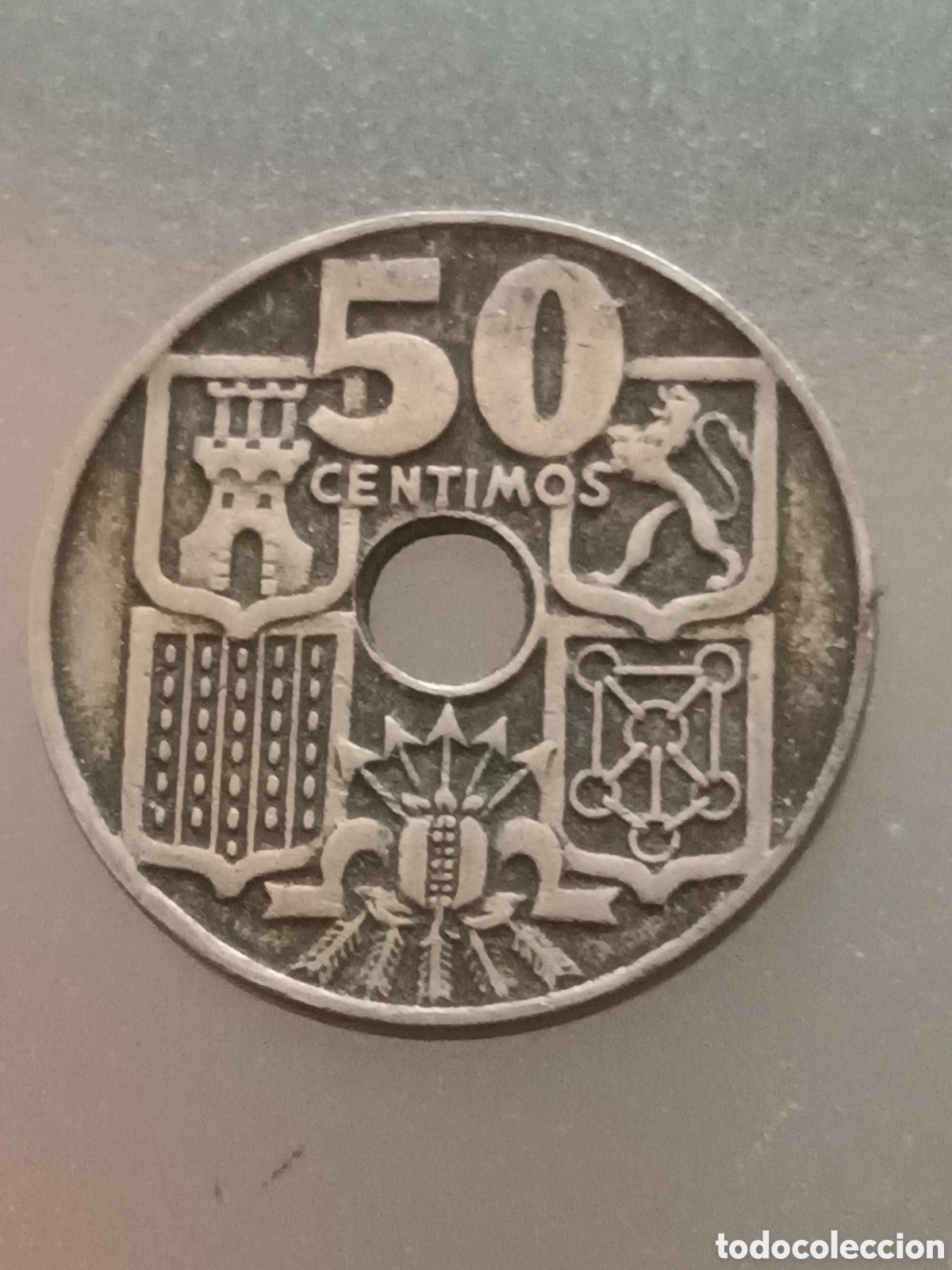 Monedas Franco: MONEDA DE 50 C&Eacute;NTIMOS ESTADO ESPA&Ntilde;OL A&Ntilde;O 1963*63