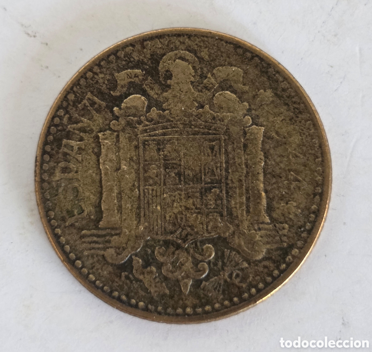 Monedas Franco: Moneda Una Peseta 1944 - Foto 3
