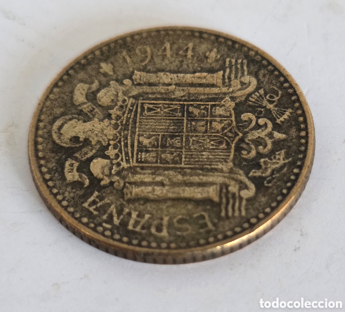 Monedas Franco: Moneda Una Peseta 1944 - Foto 5