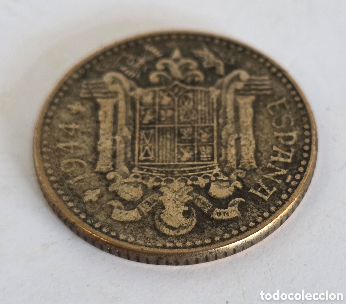 Monedas Franco: Moneda Una Peseta 1944 - Foto 6