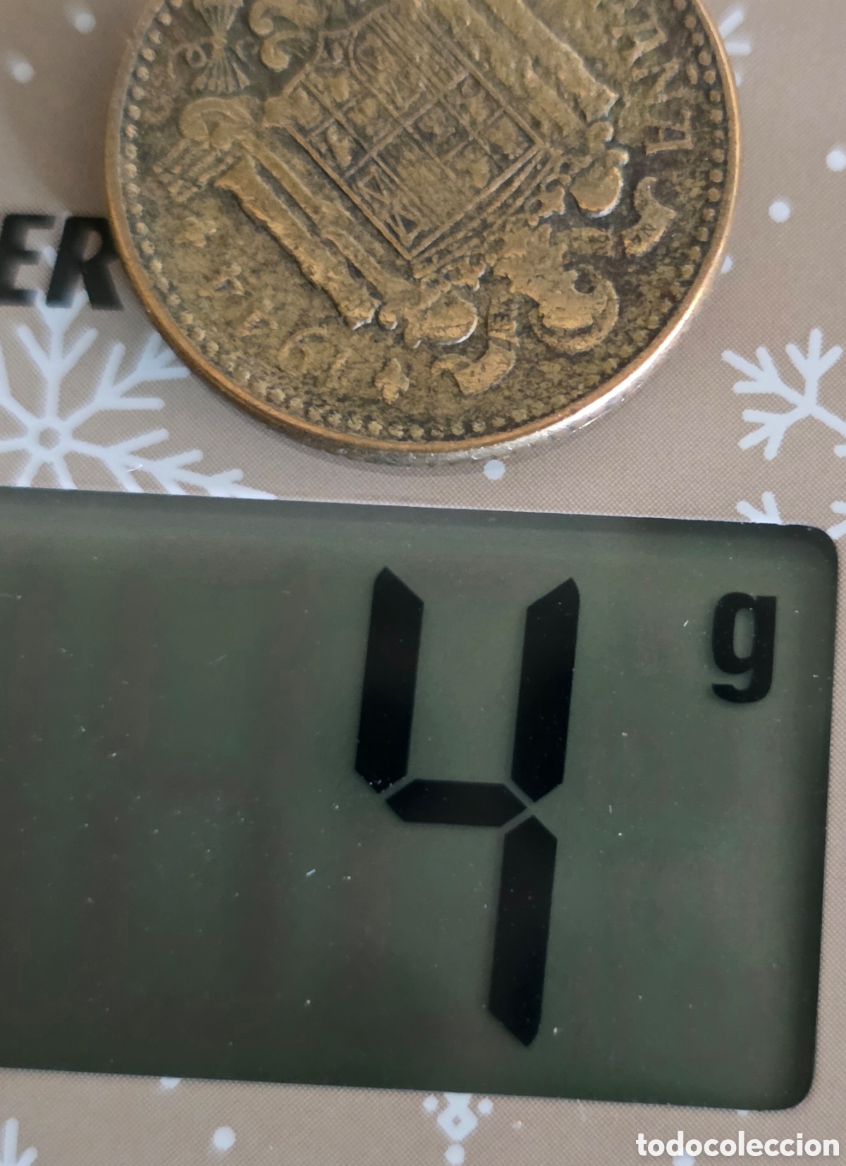 Monedas Franco: Moneda Una Peseta 1944 - Foto 8