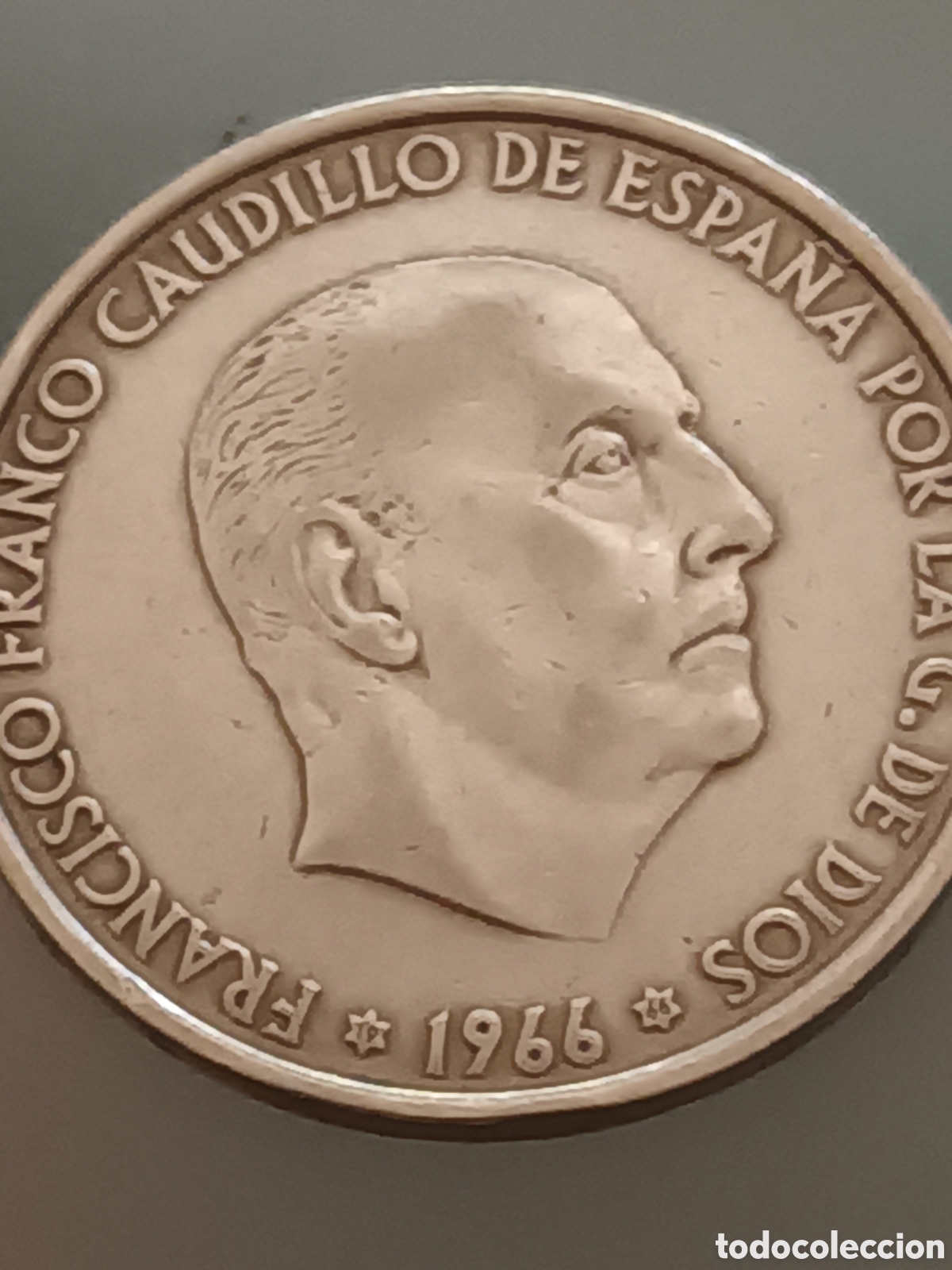 Monedas Franco: MONEDA DE FRANCO PLATA A&Ntilde;O 1966 *66