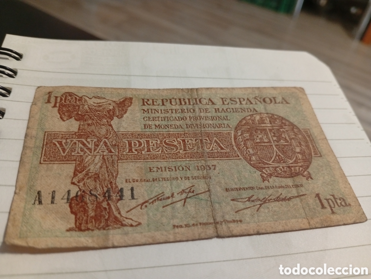 Monedas Franco: Billete Rep&uacute;blica 1937