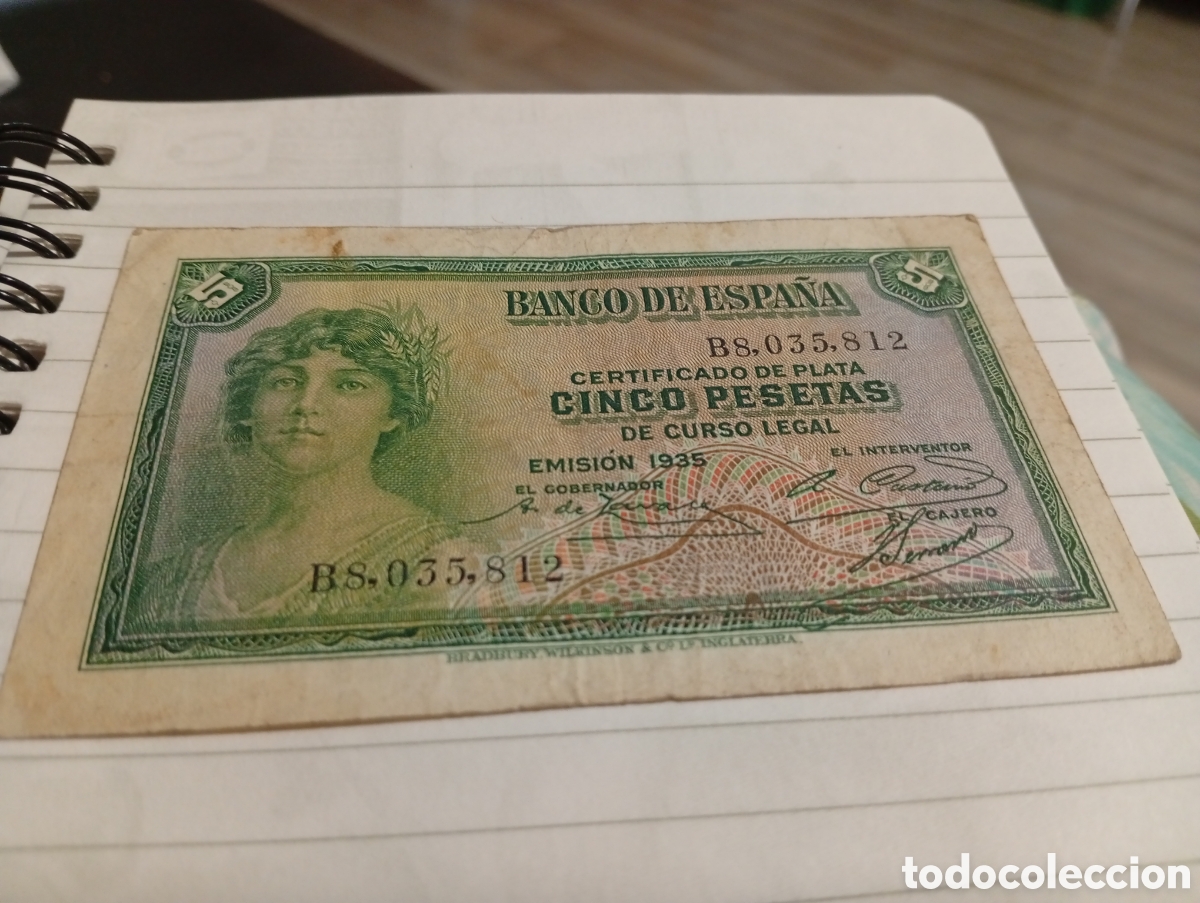 Monedas Franco: Billete de 5 pesetas