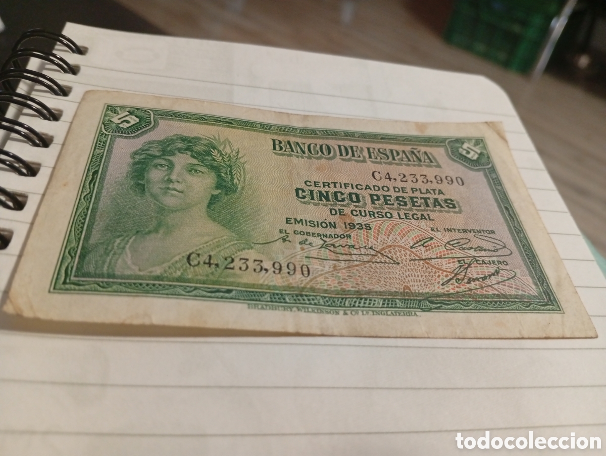 Monedas Franco: Billete de 5 pesetas