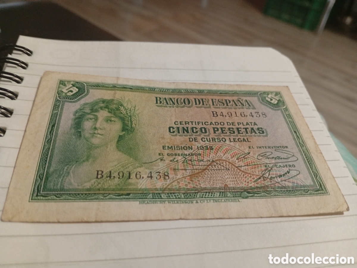 Monedas Franco: Billete de 5 pesetas