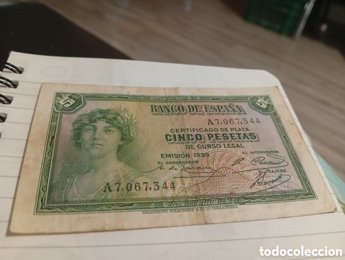 Monedas Franco: Billete de 5 pesetas