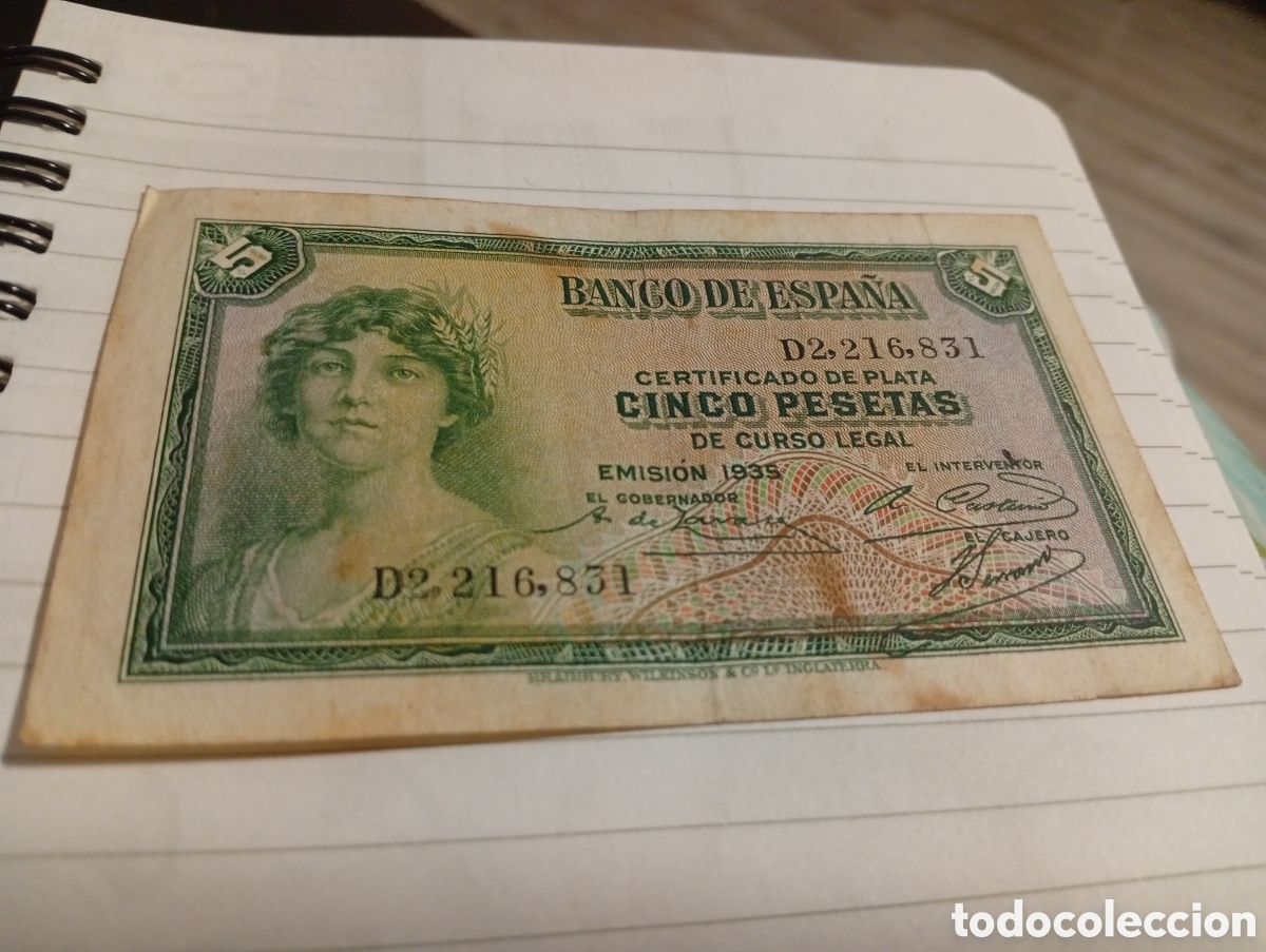Monedas Franco: Billete de 5 pesetas