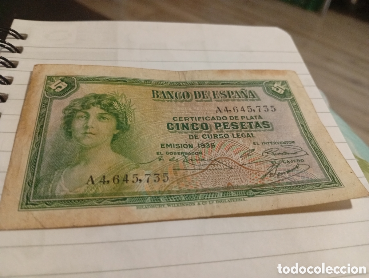 Monedas Franco: Billete de 5 pesetas