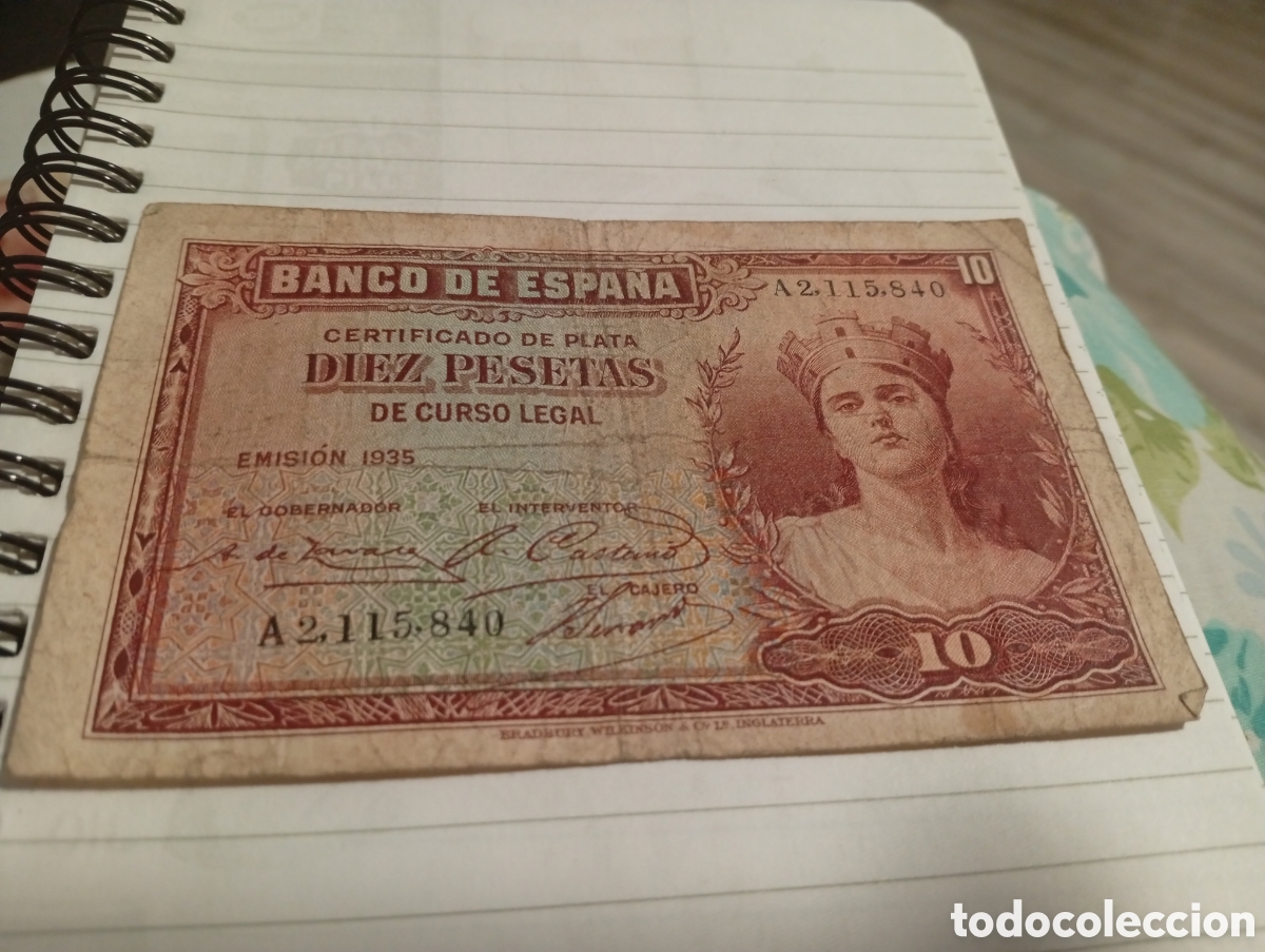 Monedas Franco: Billete de 10 pesetas