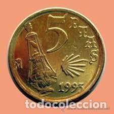 Monedas Franco: antigua MONEDA Espa&ntilde;a 5 PESETAS 1993 JACOBEO 93, Moneda Juan Carlos I, Espa&ntilde;a