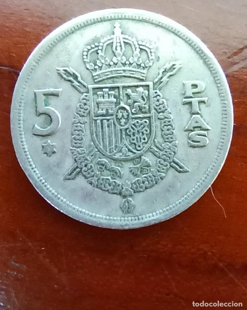 Monedas Franco: antigua MONEDA Espa&ntilde;a 5 PESETAS, Moneda Juan Carlos I, Espa&ntilde;a