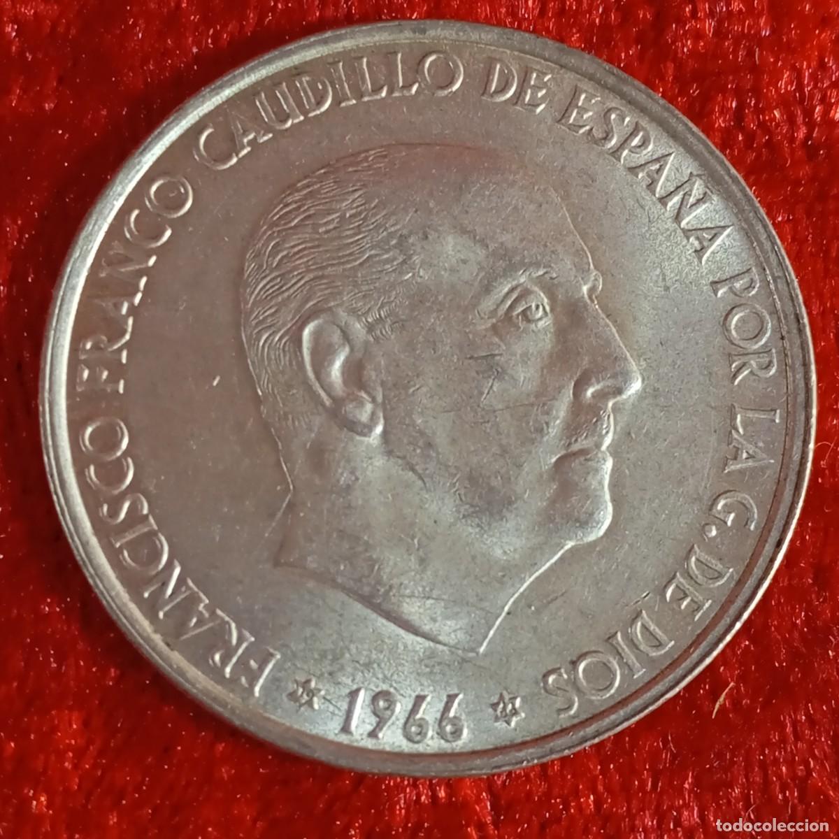 Moedas Franco: MONEDA - PLATA - CIEN PESETAS - 100 PTAS - 1966 - ESTRELLA 66 - FRANCISCO FRANCO - 19 G / 1