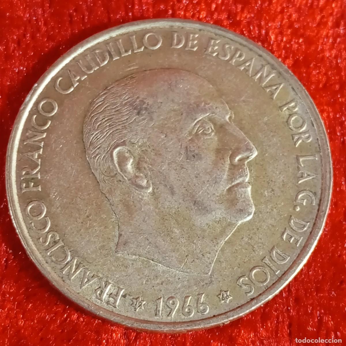 Moedas Franco: MONEDA - PLATA - CIEN PESETAS - 100 PTAS - 1966 - ESTRELLA 66 - FRANCISCO FRANCO - 18,87 G / 4