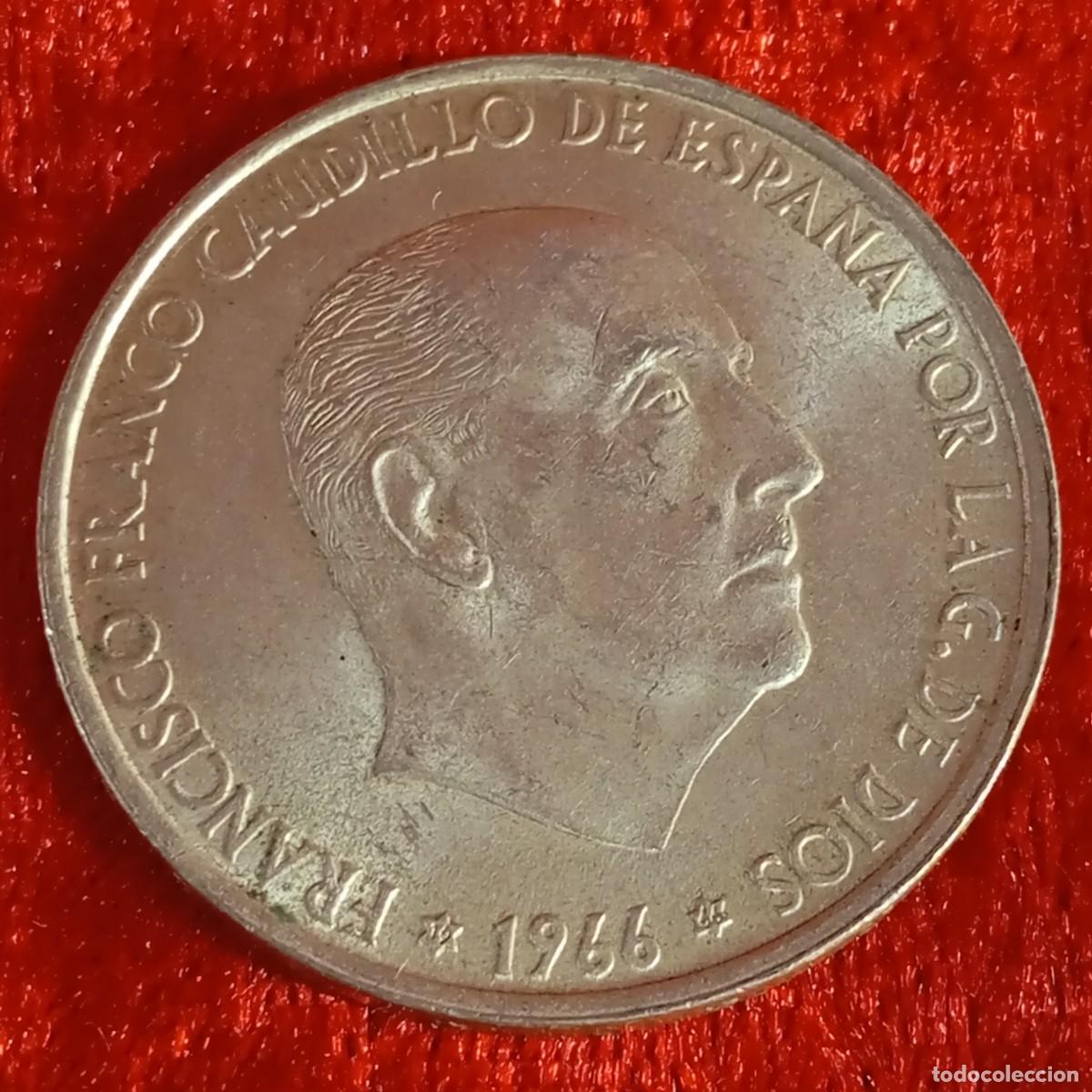 Moedas Franco: MONEDA - PLATA - CIEN PESETAS - 100 PTAS - 1966 - ESTRELLA 66 - FRANCISCO FRANCO - 18,90 G / 5