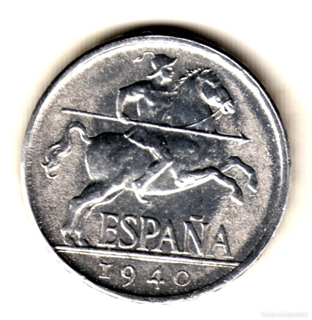 Monedas Franco: ESPA&Ntilde;A 5 Centimos 1940 JINETE IBERICO Calidad S/C