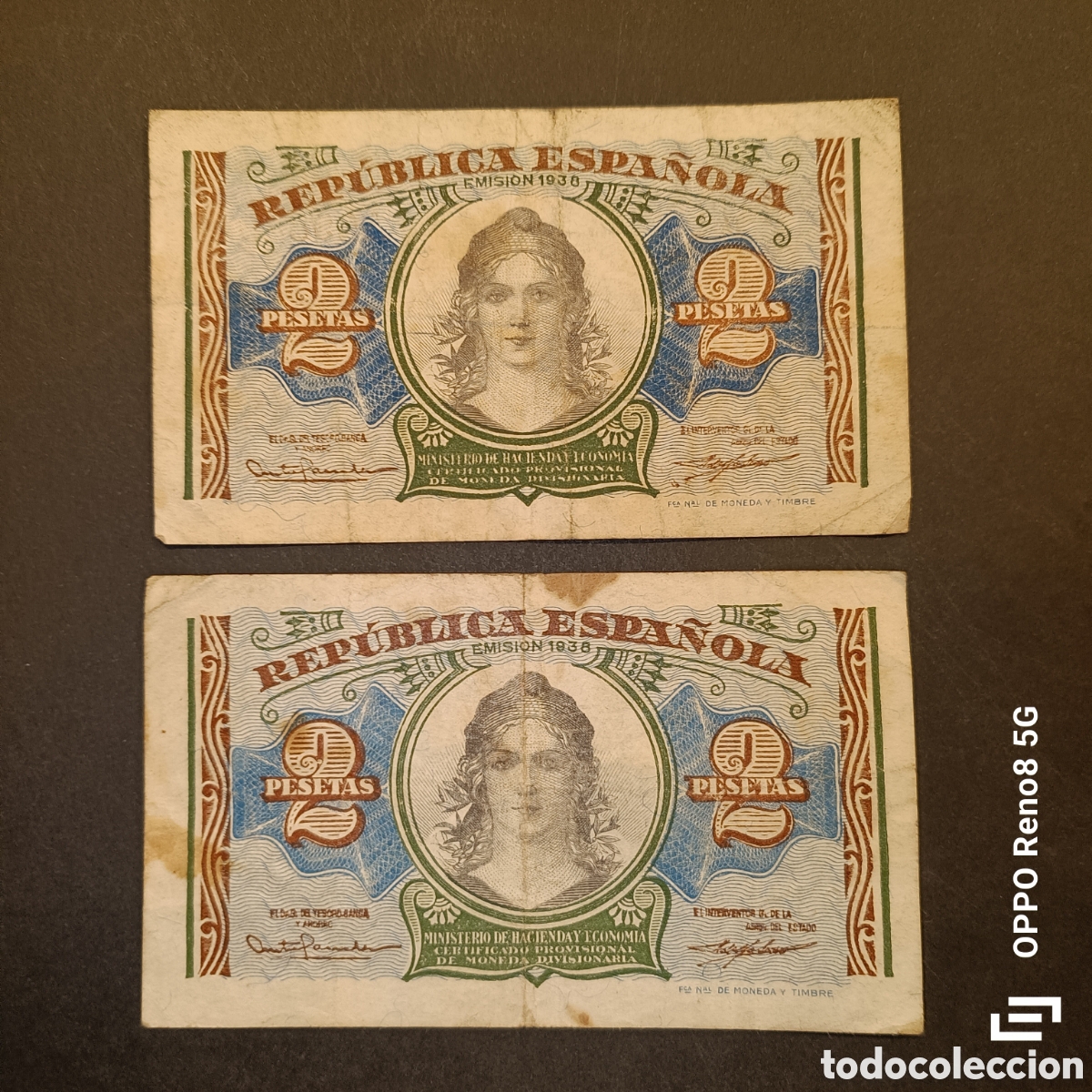 Monedas Franco: Billetes 2 pesetas 1938