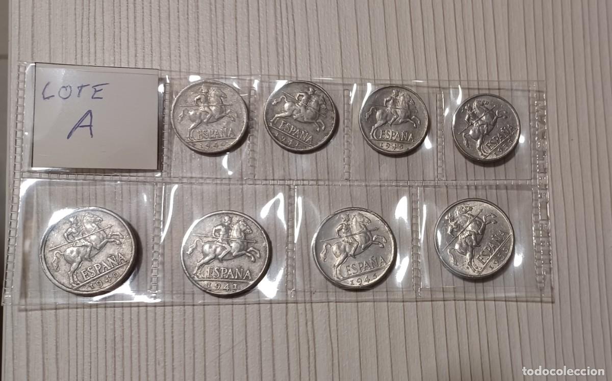 Monedas Franco: serie 5 y 10 centimos jinete 1940 - 1953 lote A