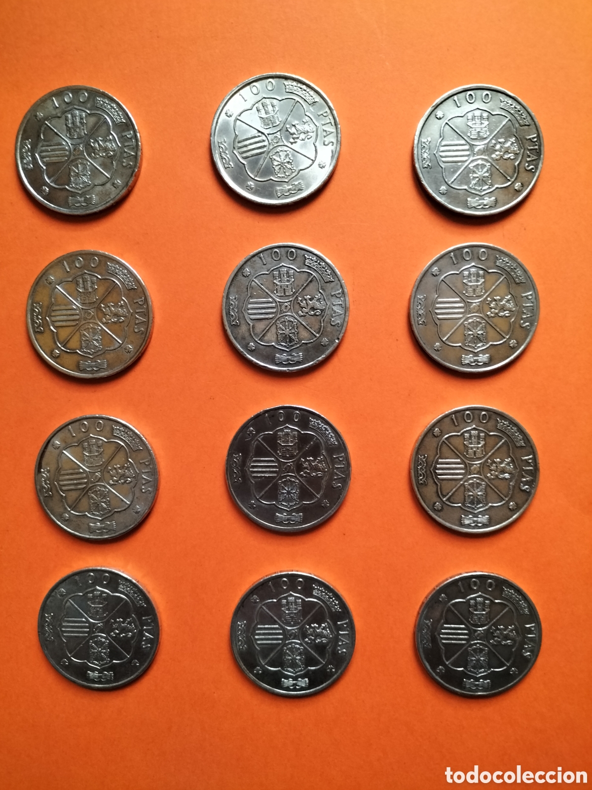 Monedas Franco: Lote de 12 Monedas de 100 Pesetas de Plata. Franco 1966.