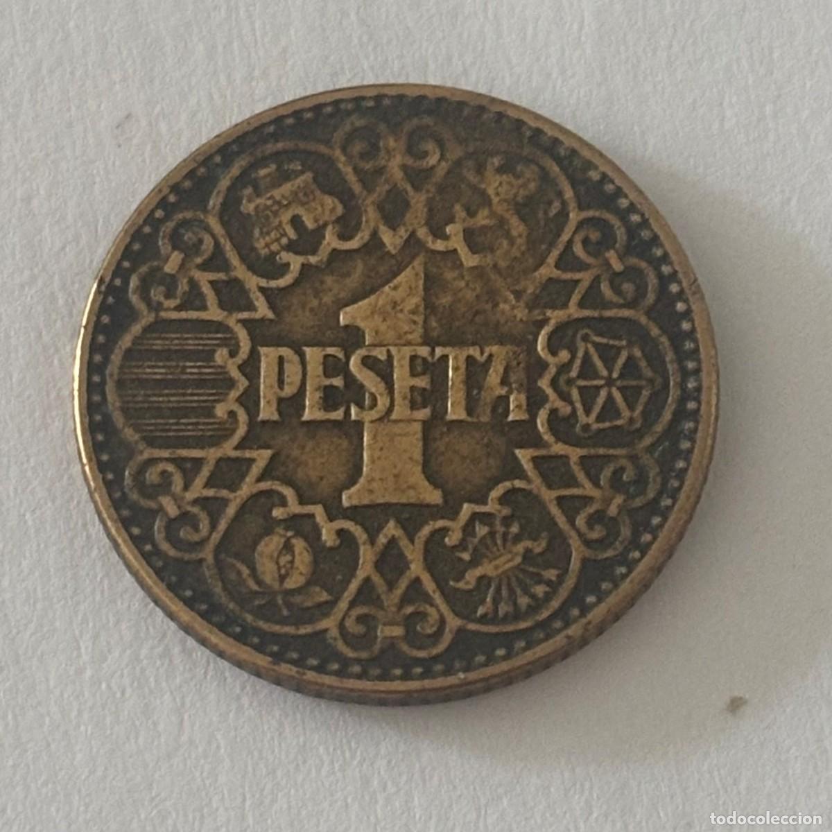 Monedas Franco: MONEDA DE 1 PESETA FRANCO 1944 (FOTO)