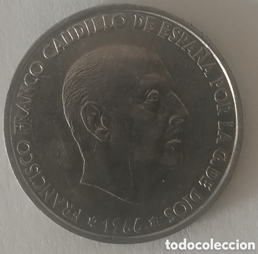 Monedas Franco: MONEDA DE 50 C&Eacute;NTIMOS 1966 ESTRELLA 72 BIEN CONSERVADA (FOTO)