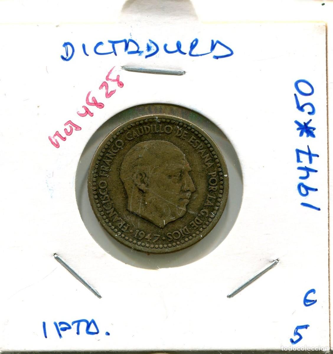 Monedas Franco: UNA PESETA DICTADURA A&Ntilde;O 1947 *50 ( MES4828 )